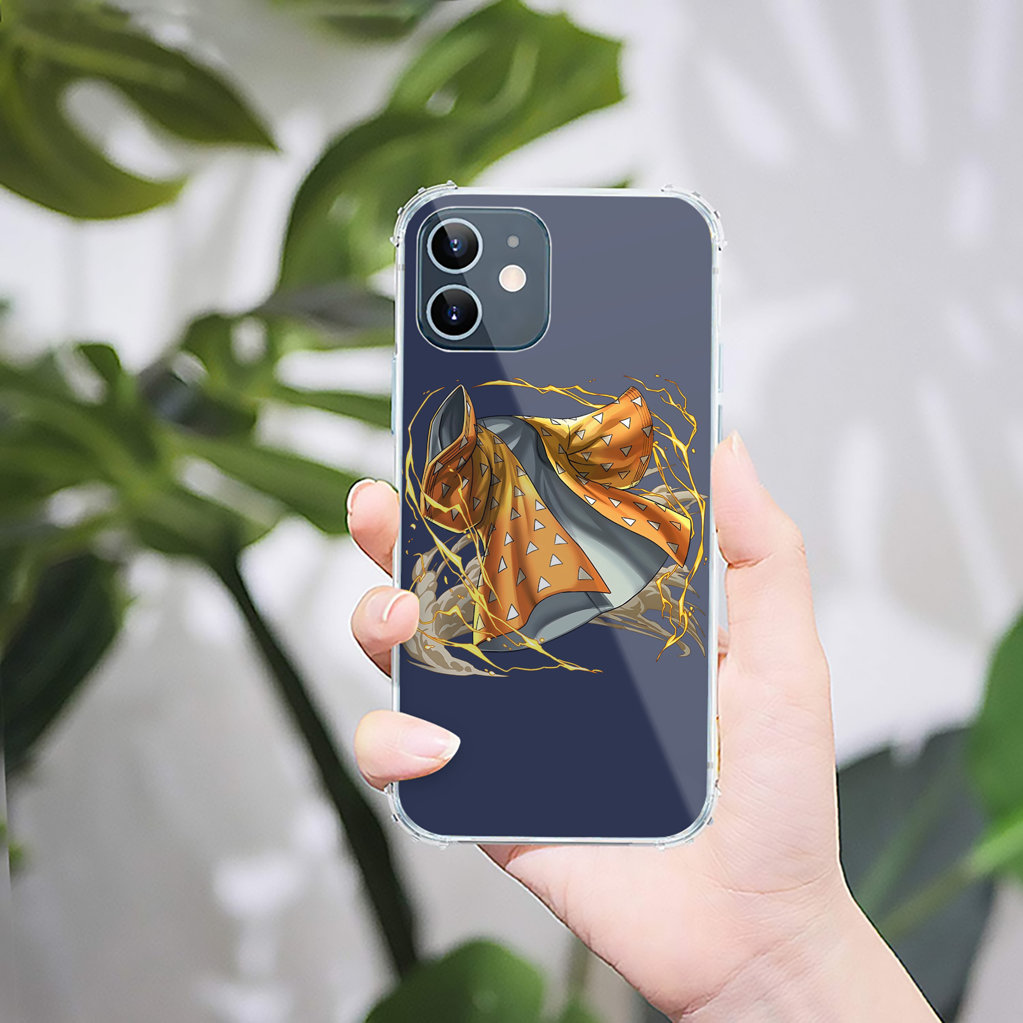 （画像用） 鬼滅の刃（きめつのやいば）我妻 善逸／あがつま ぜんいつ Agatsuma Zenitsu 【iPhone 12シリーズ対応】透明スマホケース（クリアソフトケース）